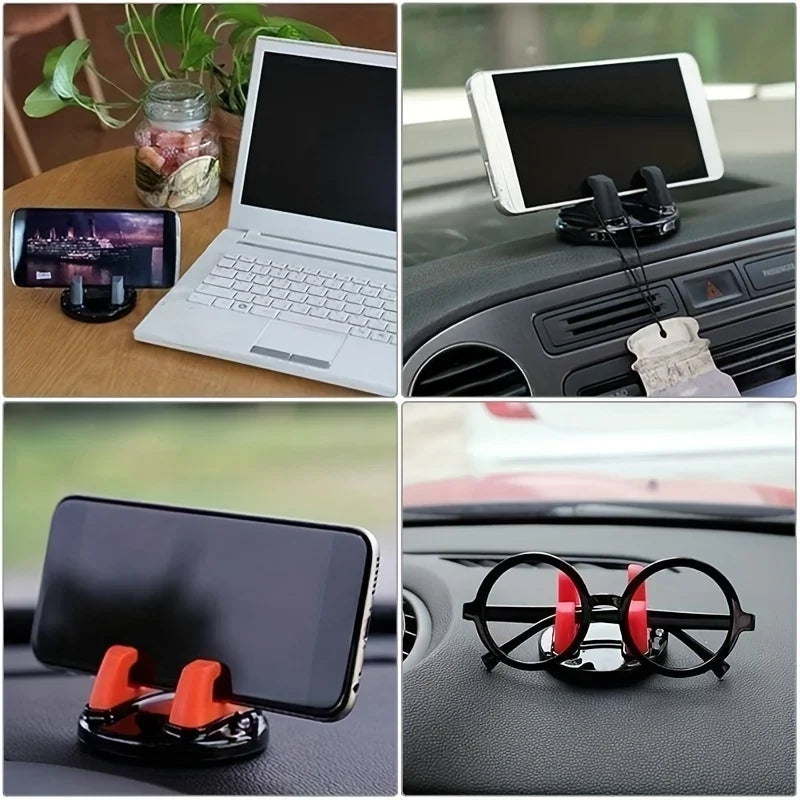 Mini 360 Rotatation Car Phone Holder Stand Anti-Slip Mobile Phone Car Mount Dashboard Bracket Univeral Desktop Mobile Holders