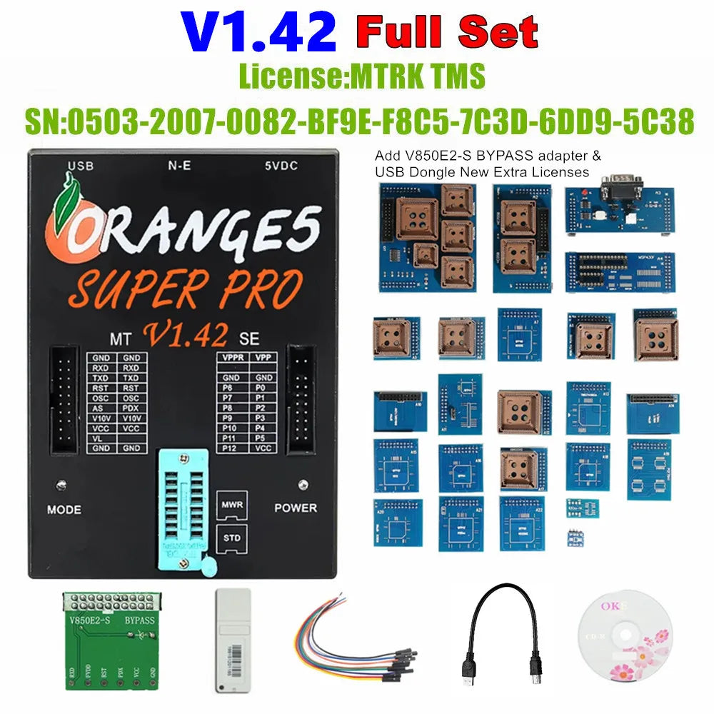 V1.42 V1.38  Full License Orange5 Lowest Price Programmer OEM orange5 With Full Adapter orange5 programmer High Quality Orange 5
