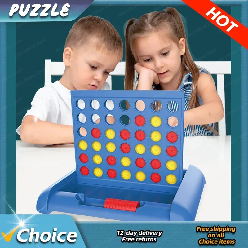 Foldable Children's Online Board Game Classic Battle 4 Chess Family Toys Early Puzzle Thinking Training Gifts