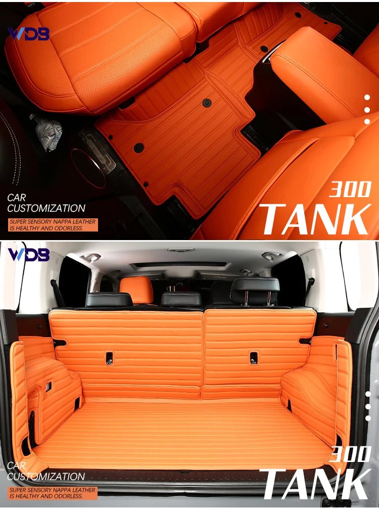 Custom Car Seat Covers Full Set Leather For Tank 300 2021 2022 2023 2024 Auto Interior Styling Protector Accesories Styling
