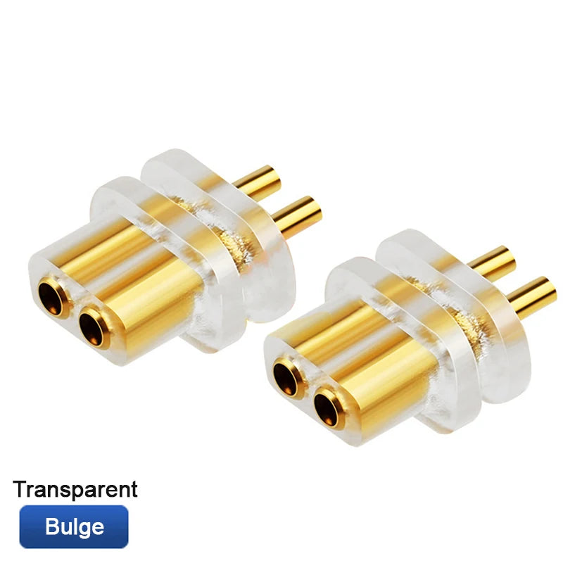 2 Pcs 0.78 Double Needle Socket UE QDC Custom Diy Earphone Repair Flat/Convex/Notch Female Socket Compatible 0.7-0.8 Male Pin