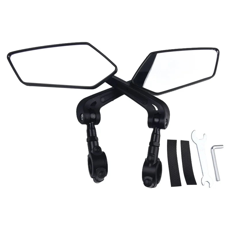 Bicycle Rear View Mirror Bike Handlebar Reflector 360° Rotatable Wide Range Back Sight MTB Mountain Road Riding Safety Rearview