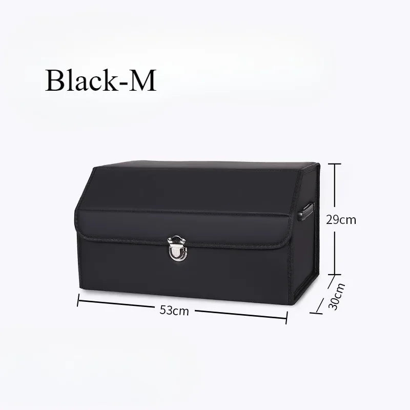 Car Trunk Storage Box Multipurpose Foldable Organizer with 3 Compartments  Extra Large Flexible Adjustment Car Seat Storage Bag