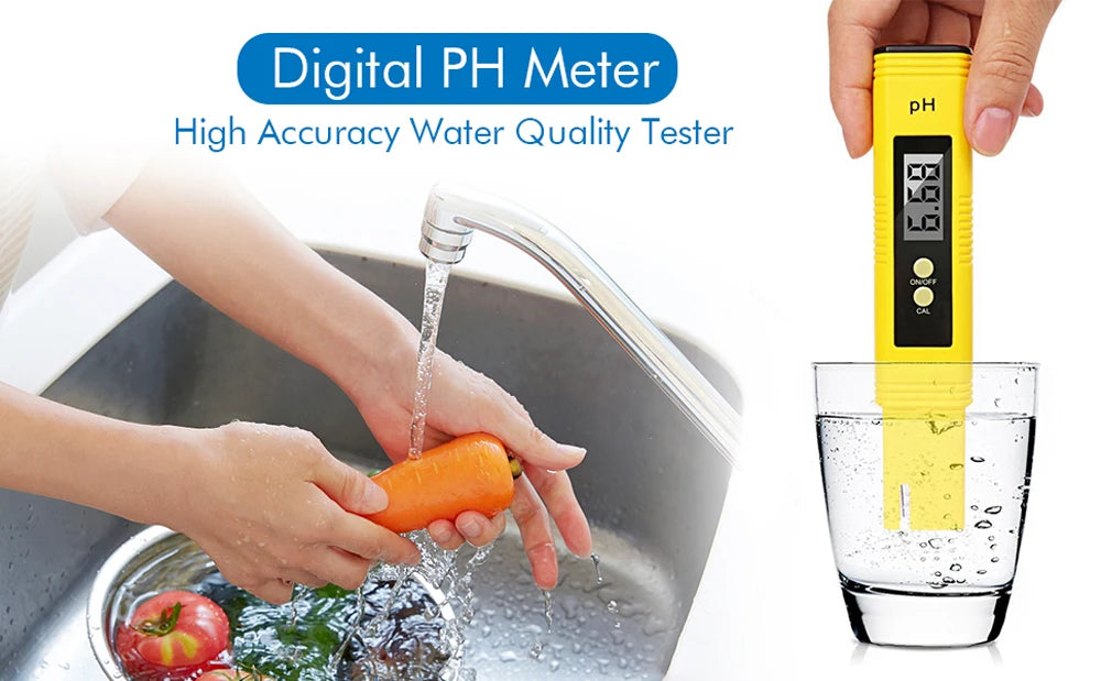 TDS Meter Digital Water Tester High Accuracy Digital 0-14 PH Meter Tester 0-9990ppm TDS&EC LCD Water Purity PPM Aquarium Filter