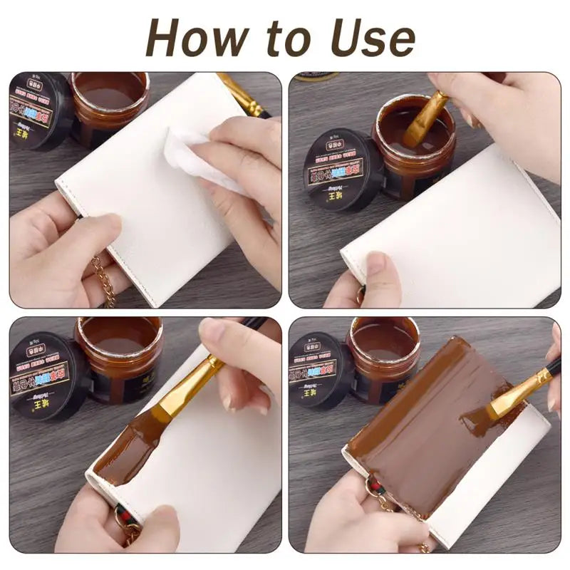 50g/Bottle Leather Coloring Pigment Dye Liquid Leather Repair Refurbish For Car Seat Bag Shoes Sneakers Leather Skin Care Crafts