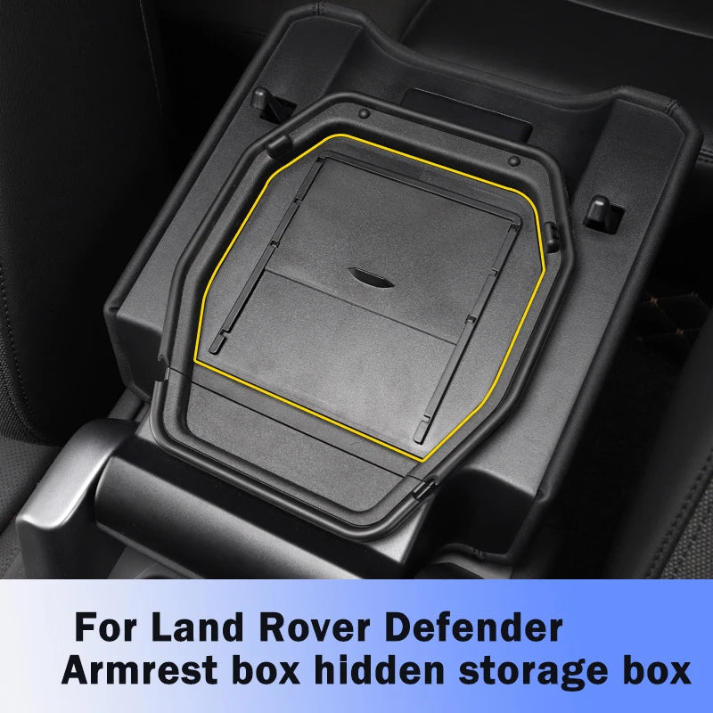 For Land Rover Defender 90 110 2020 2021 2022 Car Center Console Organizer Hidden Storage Box Stowing Tidying Parts Car Interior