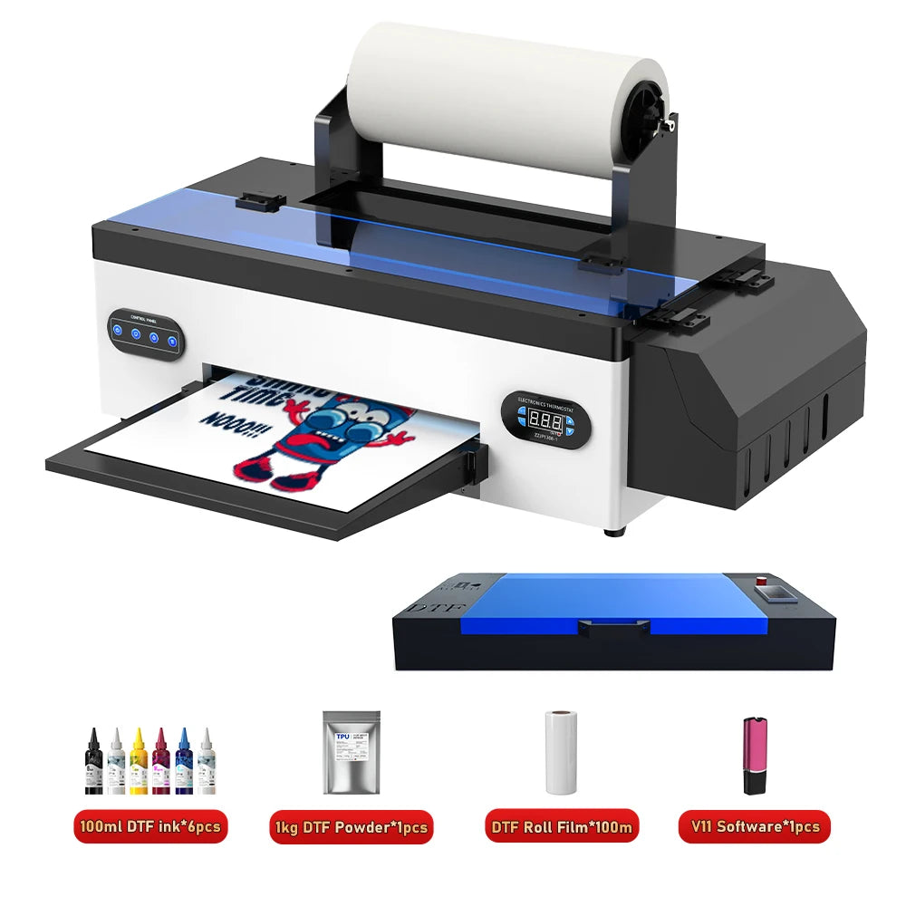 A3 DTF Printer R1390 Impresora dtf a3 T shirt Printing Machine with Roll Feeder DTF Transfer Printer For Fabric Hoodies Print