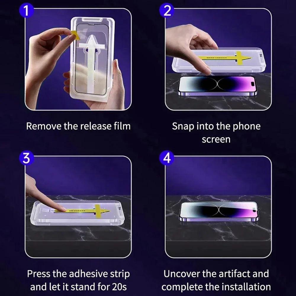 2 Pcs One-Click Tempered Glass For Xiaomi 15 Pro/14 Ultra/13/12/11 Pro /10 Ultra Easy Install Premium Screen Protector HD Glass