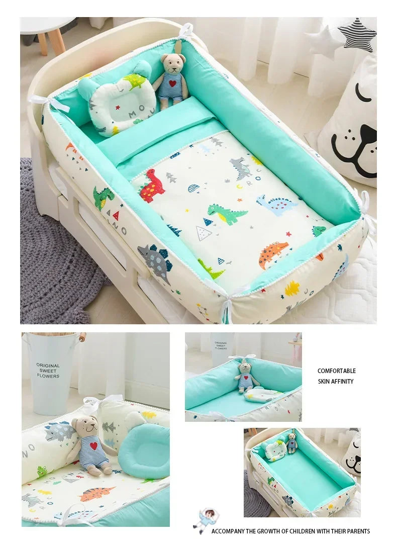 Newborn Bed Folding Baby Sleeping Nest Crib Travel Playpen Mattress Child Toddler Playpens Photography Cama Bebe with Pillow