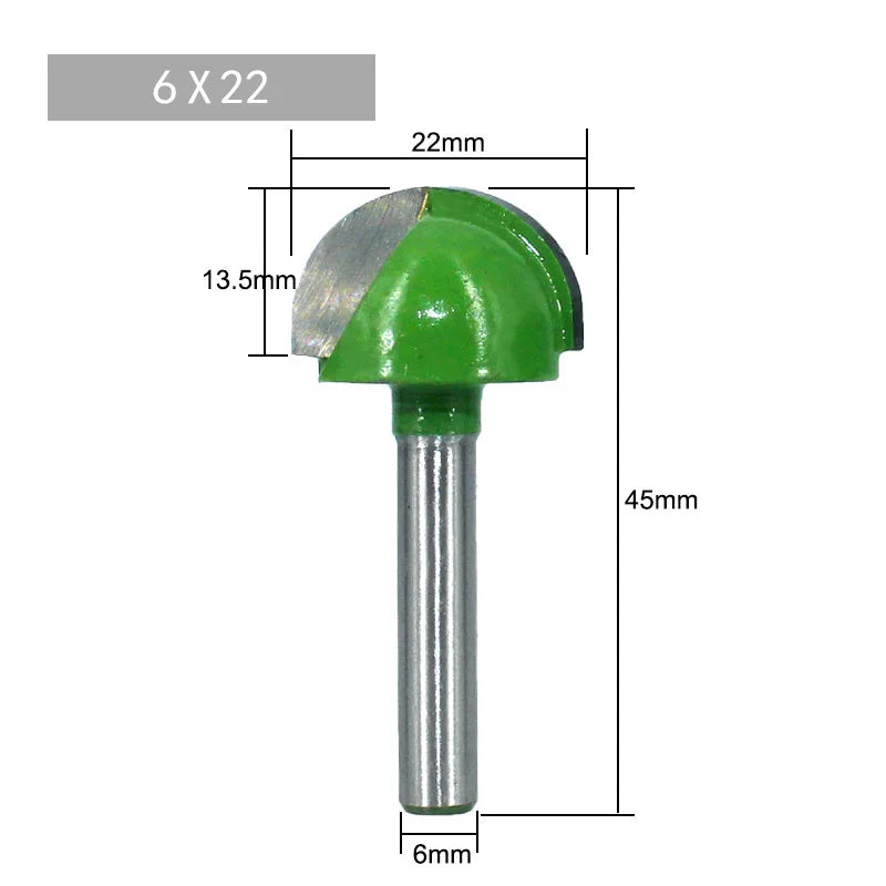 Round Bottom Over Nose Router Bit CNC 6mm Router Bit Set Carbide Ball End Mill 6mm 8mm for Wood Woodworking
