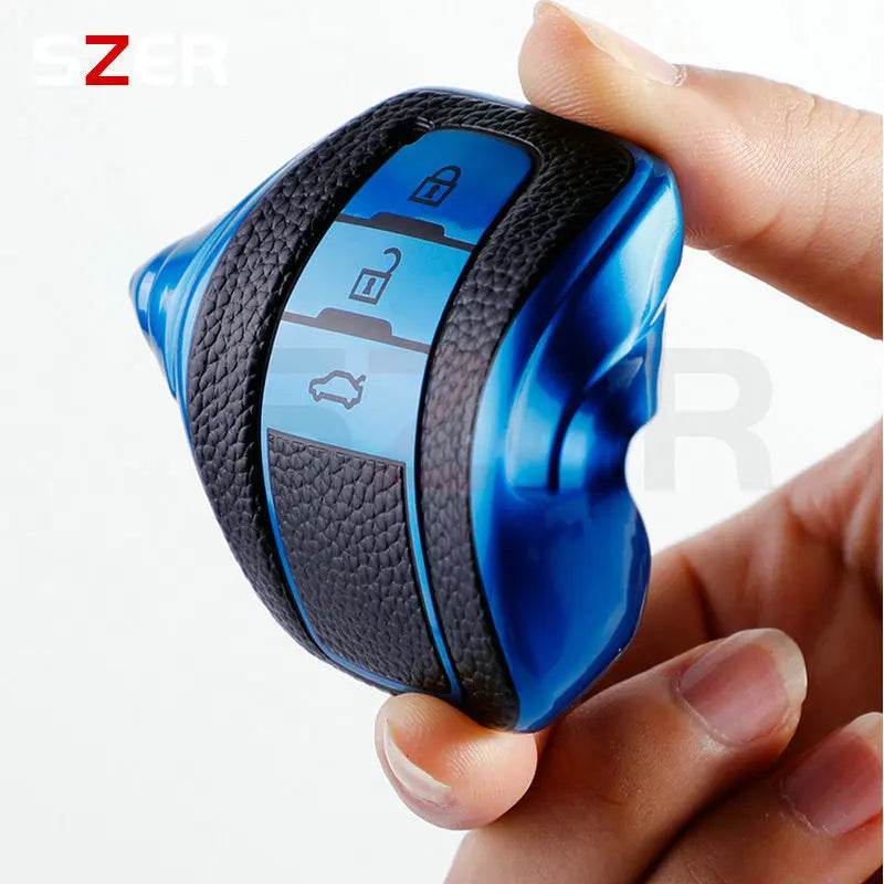 Leather TPU Car Key Case Full Cover Shell For Toyota Prius Camry Corolla CHR C-HR RAV4 Land Cruiser Prado Keychain Accessories