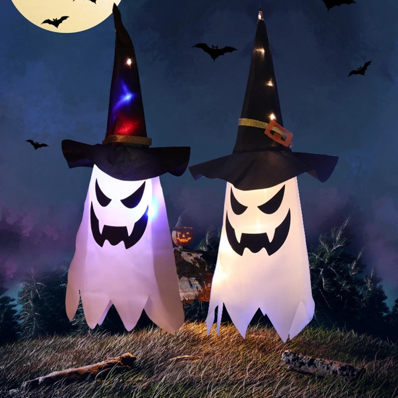 Ghost Lantern Halloween Decoration Hanging Flag Halloween Ghost Windsock Outdoor Pendants The Day of Dead Party Decor