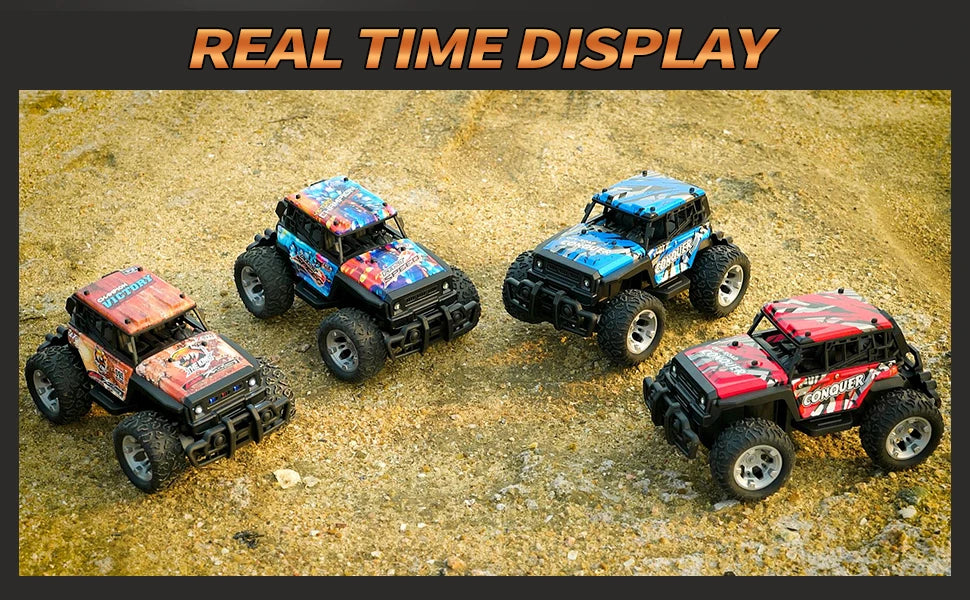 2.4G RC Car Electric Drive Off-Road Big Wheel High Speed Purple Remote Control Trucks Girls Toys for Children
