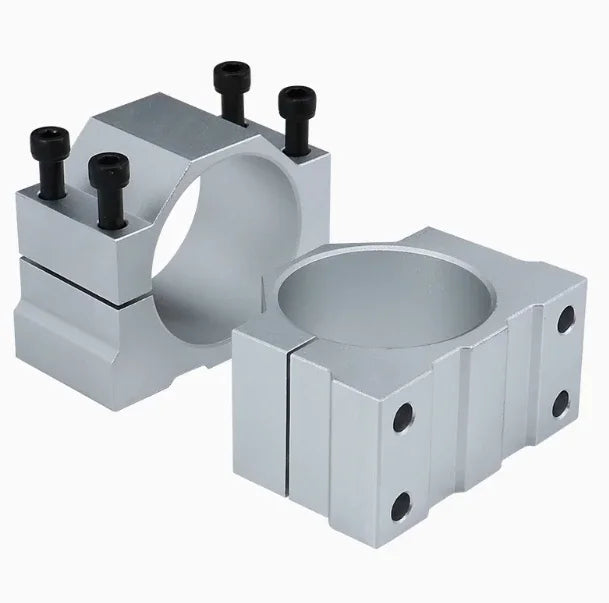 52mm 55mm 65mm 80mm Aluminum Spindle Clamp Motor Bracket with 4pcs Screw for CNC Engraving Router Machine Motor Mounting Holder