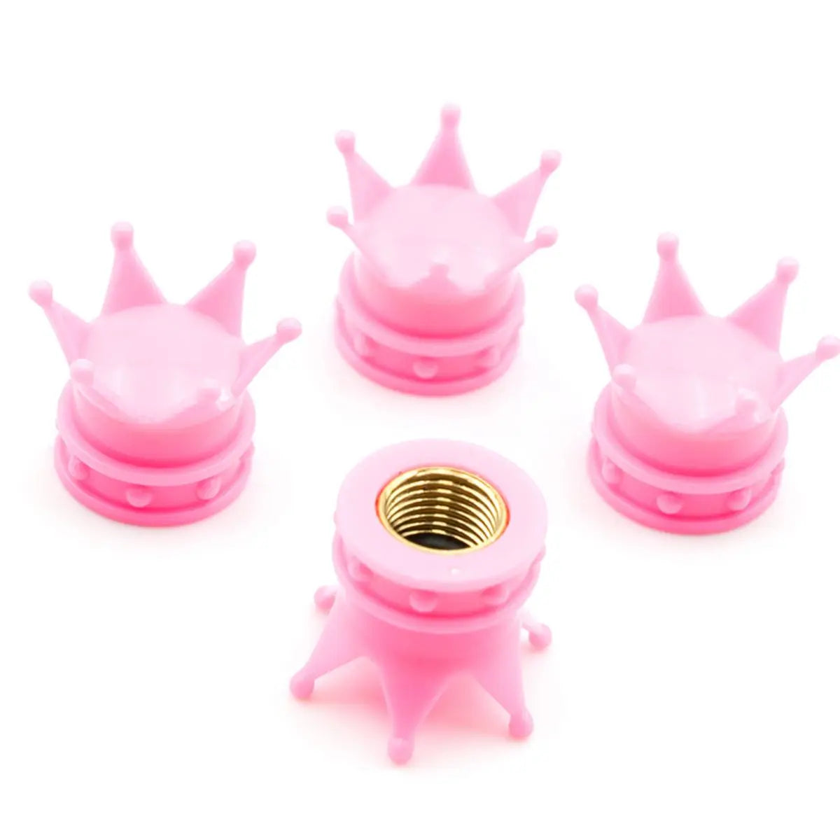 4 PCS Universal Crown Wheel Valve Covers Air Dustproof Waterproof Car Motorcycle Tyre Rim Covers Car Decoration Valve Caps