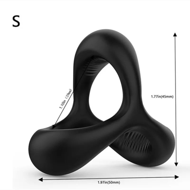 Reusable Penis Ring Silicone Lock Semen Cock Ring Penis Enlargement Delayed Ejaculation Sex Tooys For Men to Please Wife Orgasm