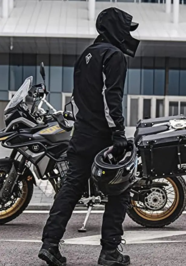 SULAITE Rain Suit Motorcycle Rain Gear Suit for Men & Women Jackets & Pants Reflective Waterproof Breathable Rainsuit