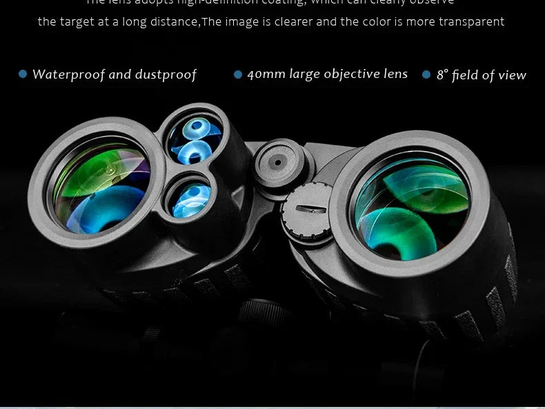 1500m Marine Binoculars for Adults 8x40 with Rangefinder and Compass IP65 Waterproof Marine UHD Binoculars Field of View 8°,