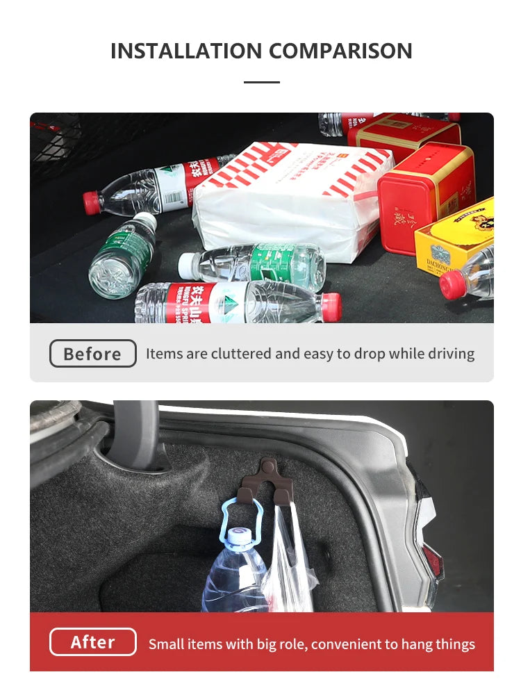 For BMW F20 F30 F36 G20 G30 G32 F10 G01 G02 G05 X1X2X3X4X5X6 Car Rear Trunk Storage Hooks Auto Boot Hook Organizer Accessories