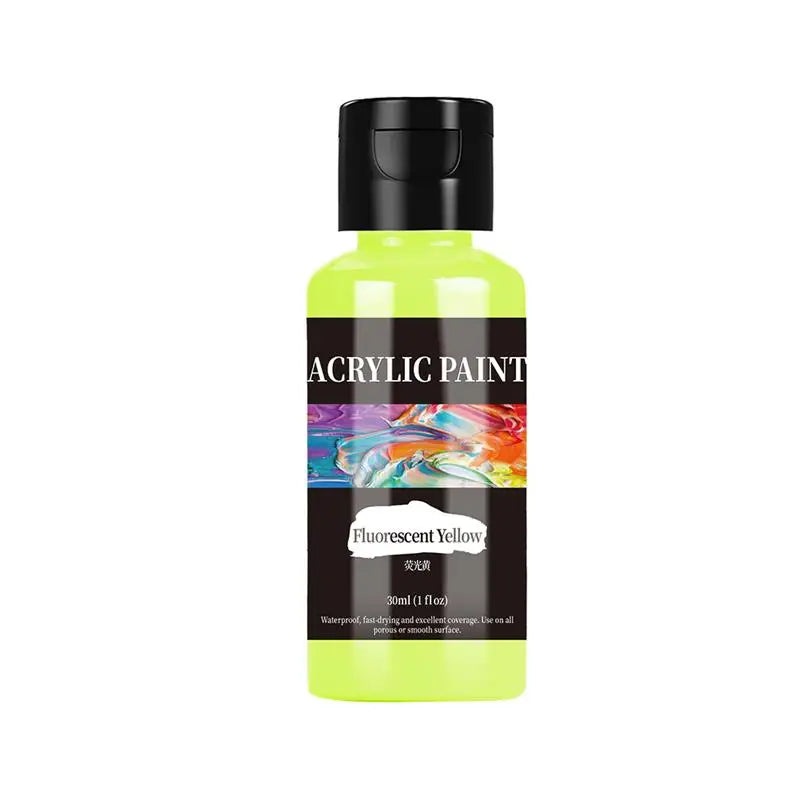 24 Colour Acrylic Paint Colors Bottled Acrylic Paint Set Paint For Fabric Clothing Painting Rich For Leather DIY Pigment