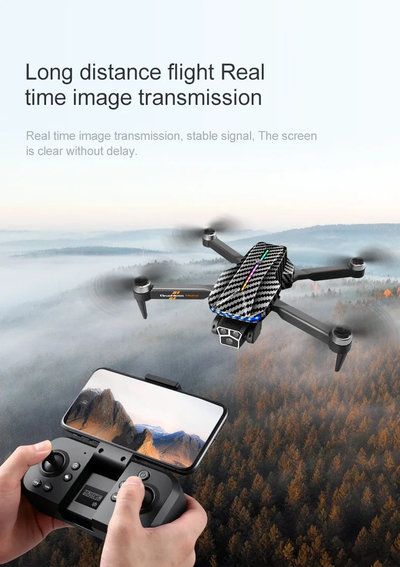 D9 DRONE 8K Professional 4K Three Cameras Brushless No GPS Obstacle Avoidance Optical Flow Position RC Quadcopter Gifts Toys