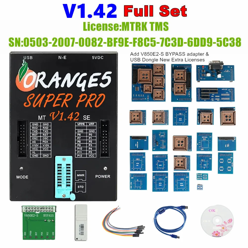V1.42 V1.38  Full License Orange5 Lowest Price Programmer OEM orange5 With Full Adapter orange5 programmer High Quality Orange 5