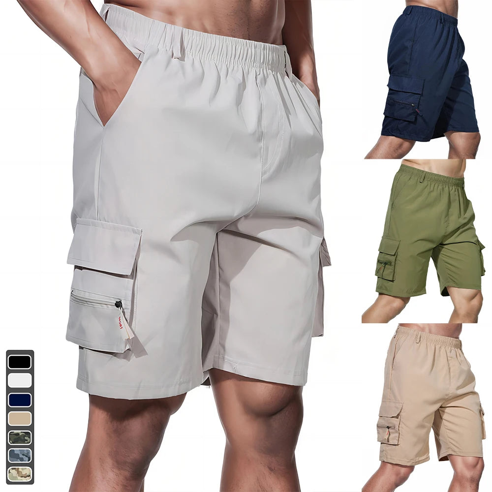 Men's Cargo Shorts Big Size Sports Knee Shorts Classic Short Pants Streetwear Straight Loose Work Casual Street Shorts