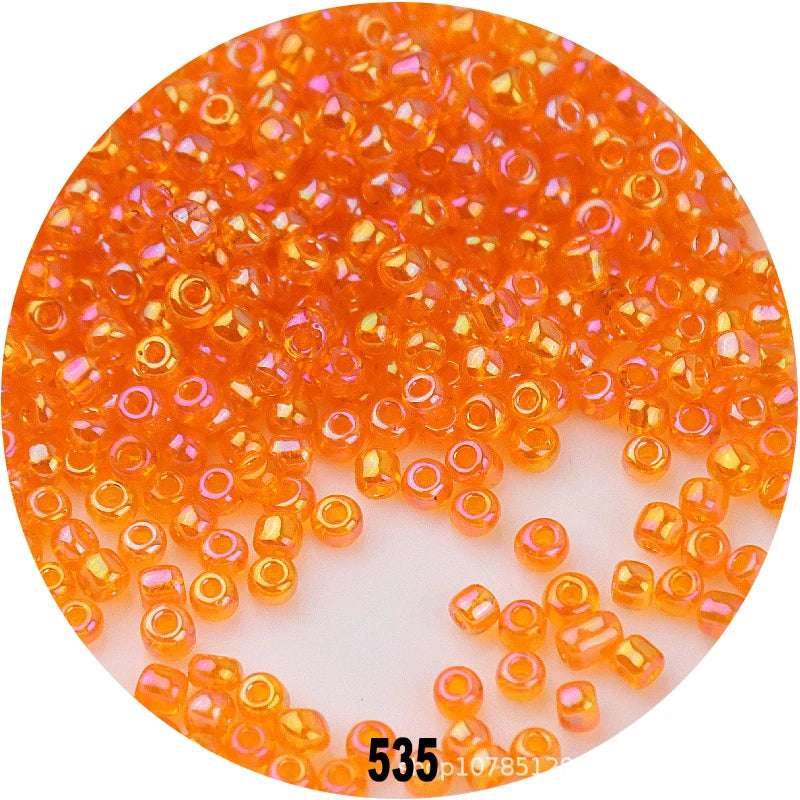 1.5mm 2mm 3mm 4mm Cezch Clear AB Colorful Glass Beads 15/0 12/0 8/0 6/0 Loose Seedbeads for Needlework Jewelry Making DIY Sewing