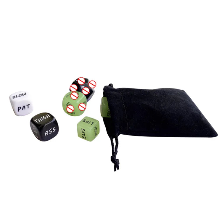 6pcs Luminous Sex Dice Toys Adult Games Couple Flirting Cubes Ual Erotic Game Accessories Posture Bar Sex Toys for Couple Gifts