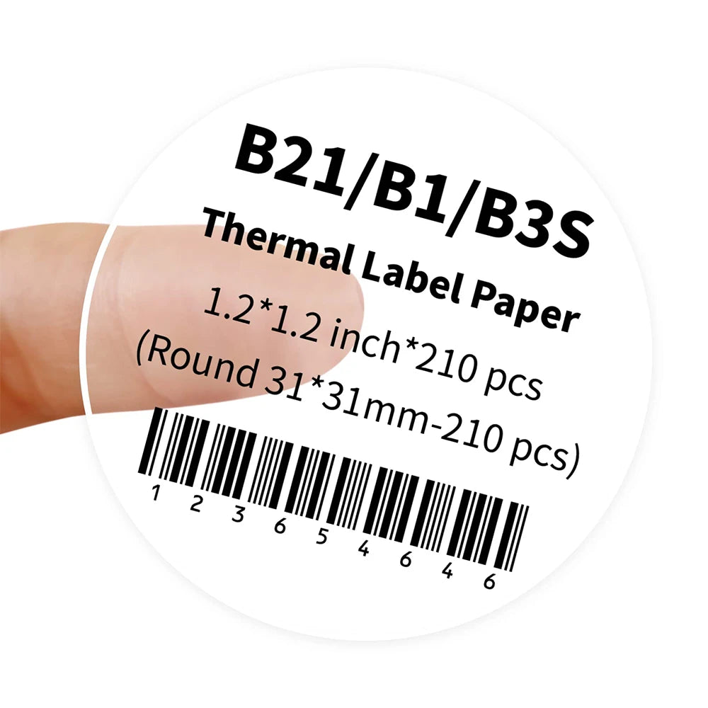 Niimbot B1/B21/B203 Transparent Label Paper Mini Printer Thermal Round/ Square Sticker Self Adhesive Waterproof Sticker New