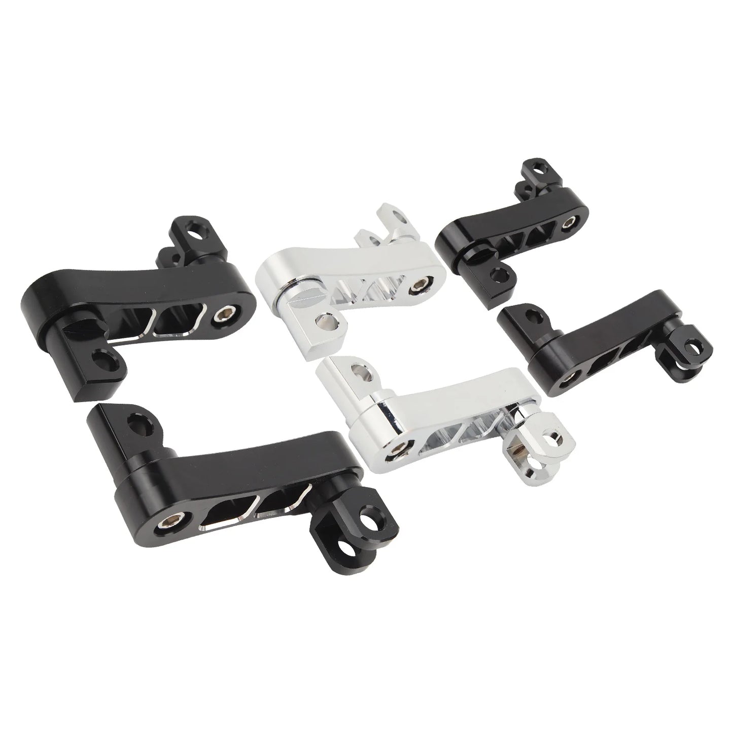Motorcycle Foot Peg Highway Bracket 360° Adjustable Rugged Foot Peg Extension Bracket for Touring Foot Peg Extension Bracket