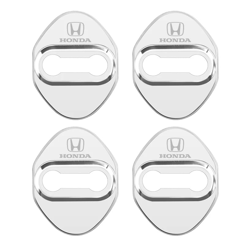 4Pcs Car Door Lock Cover Stainless Steel Protector Cap For Honda Odyssey Spirior CR-V Civic HR-V City Accord