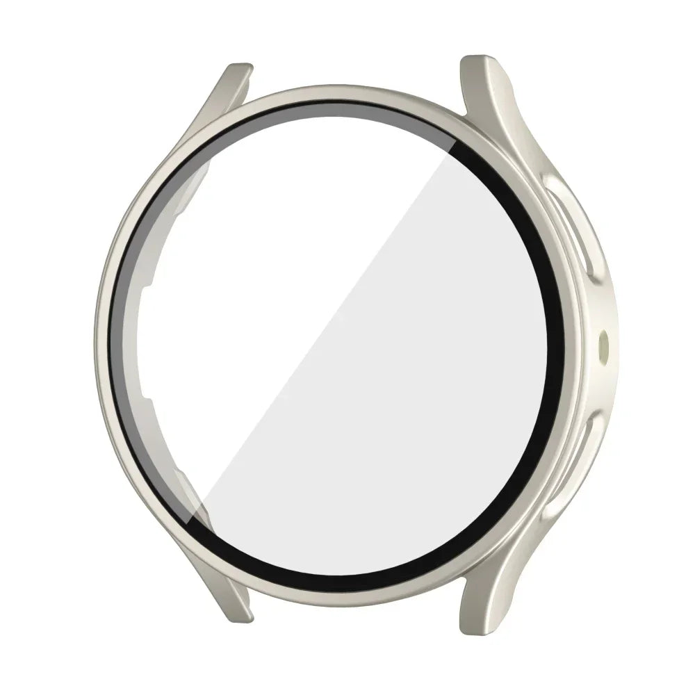 Tempered Glass+PC Cover for Samsung Galaxy Watch 4 5 6 44mm 40mm All Coverage Protective Bumper Case Galaxy Watch4 5 Accessories