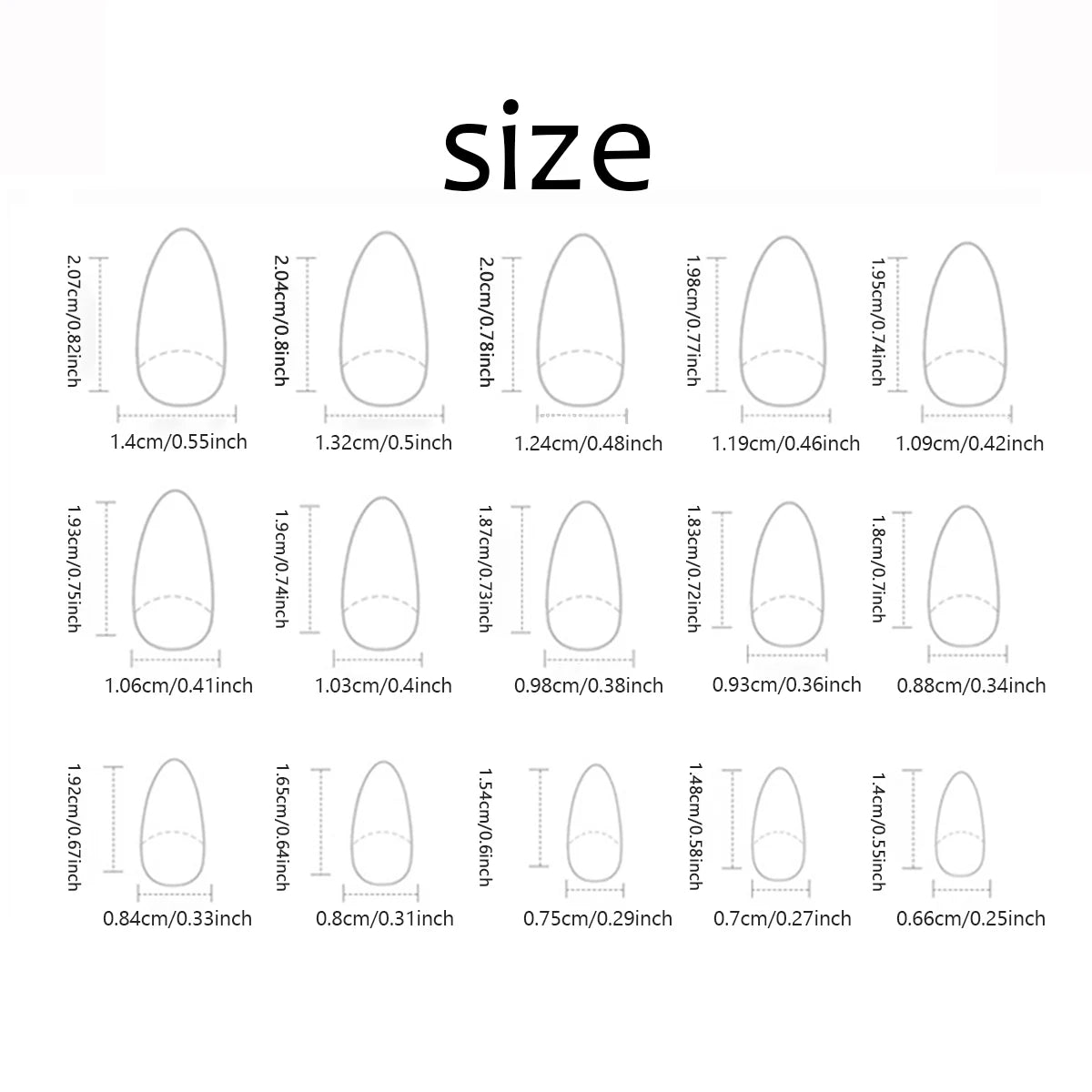 24 Almond Shaped Short Fake Nails+1 Nail File+1 Jelly Gel