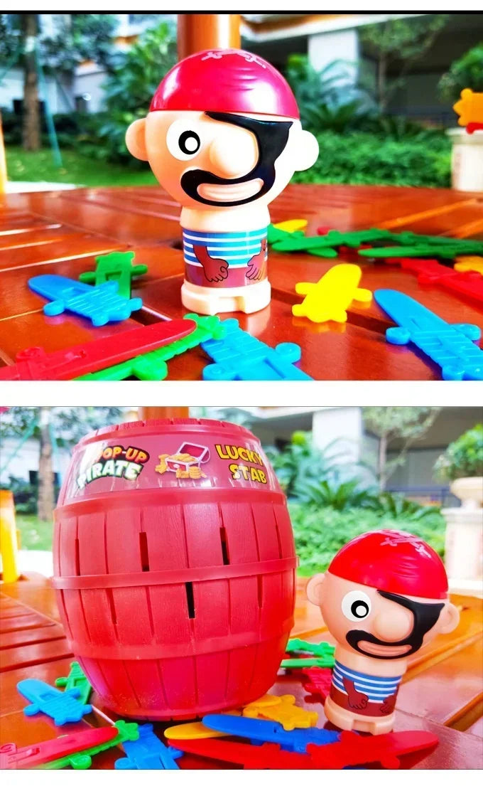 Big Knife Insertion Pirate Bucket Uncle Wooden Bucket Uncle Sword Insertion Creative Trick Table Game Pirates Bring 24 Swords