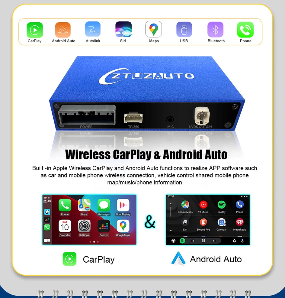 Car Ai Box Wireless Apple Carplay Android Auto For Acura YD3 MDX RDX TLX ILX RLX Honda Odyssey Original Screen Support Mirroring