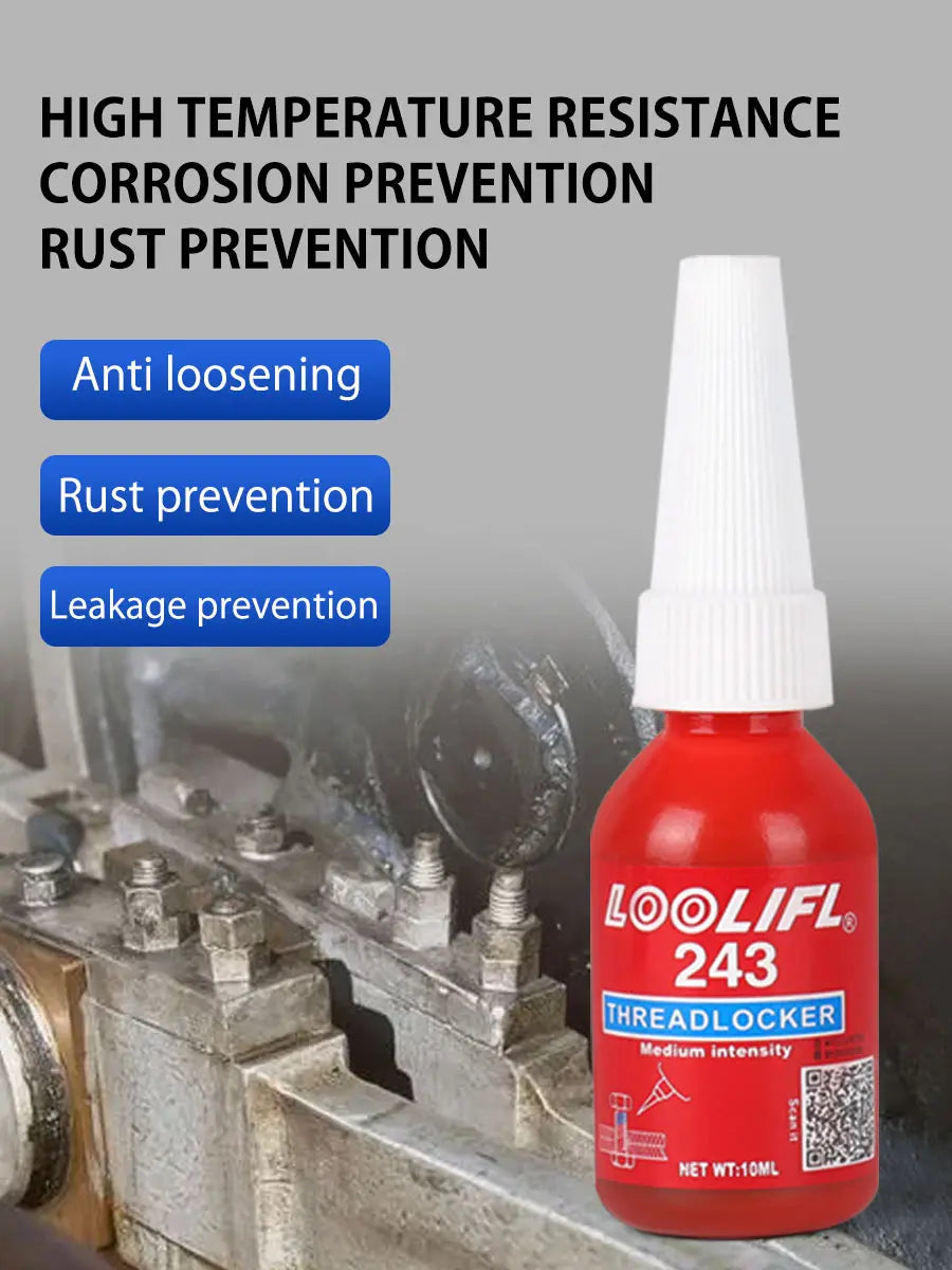 10ml LOOLIFL 243 Screw Adhesive 243 Anaerobic Glue Anti-loose Anti-slip sealingThread Locking Agent Anti-slip caulk sealers