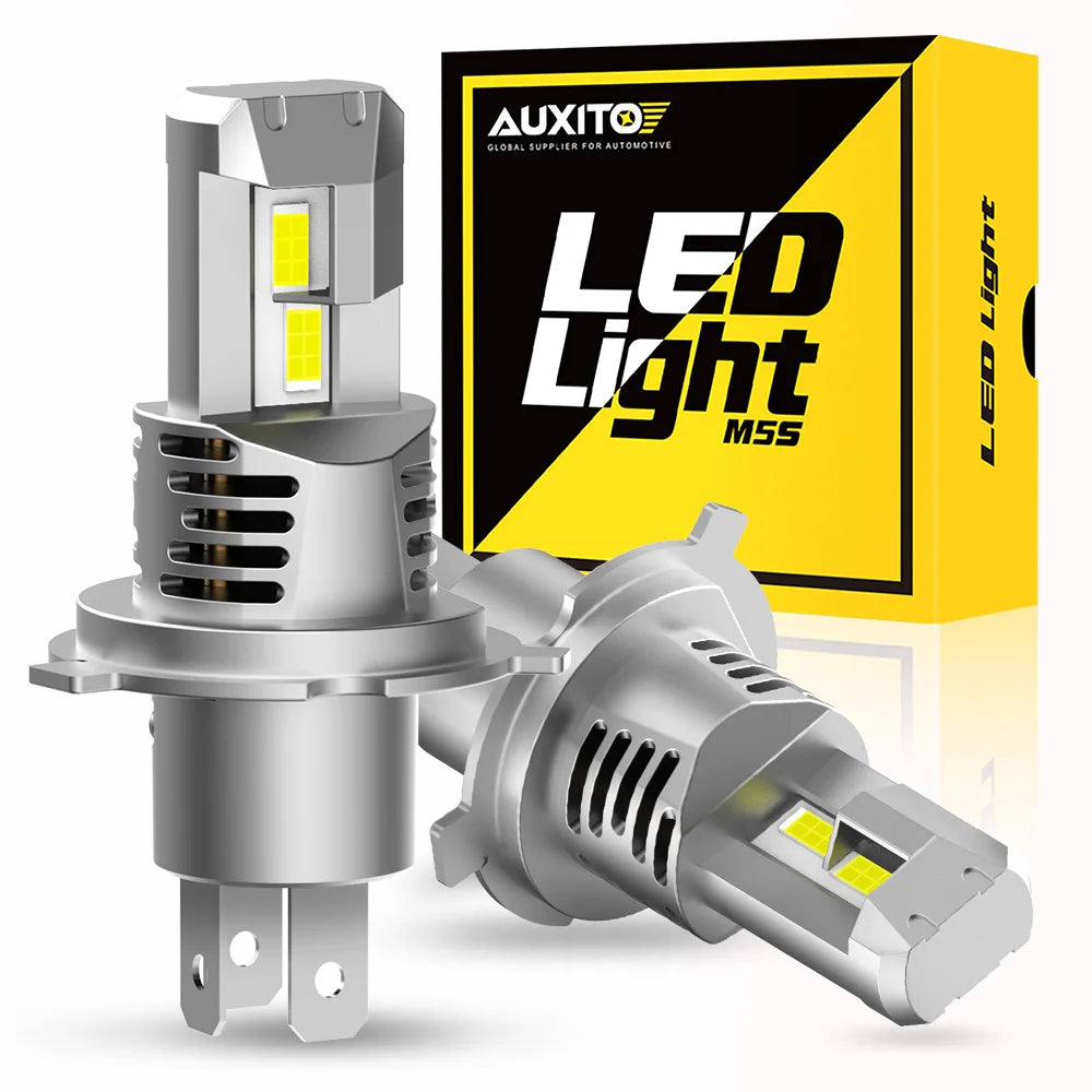 AUXITO 2Pcs 22000LM H4 9003 LED Headlight Bulbs Canbus 6500K White H4 HB2 LED High Low Beam Car Head Lamps Vehicle Light 120W
