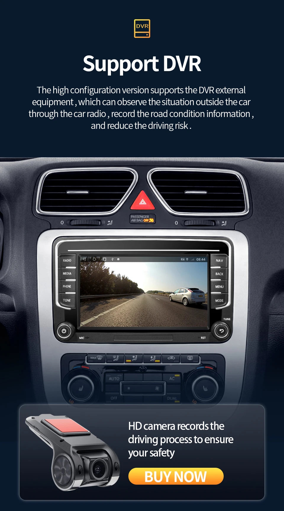 GRANDnavi Android13 Car Radio GPS For VW Volkswagen Skoda Octavia Golf 5 6 Touran Passat B6 Polo Jetta 2Din Multimedia Player