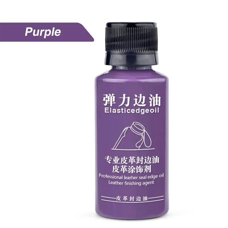 30ml Stretch Matte Elastic Edge Sealing Oil Leather Dye Coloring Coats Edges Repair Wrap Liquid DIY Leather Craft Paint Pigment