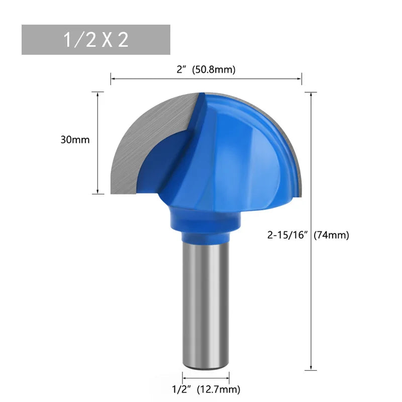 Round Bottom Over Nose Router Bit CNC 6mm Router Bit Set Carbide Ball End Mill 6mm 8mm for Wood Woodworking