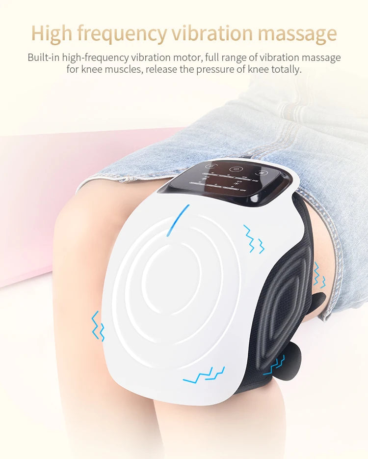 Multifunctional Smart Cordless Knee Massager Vibration Knee Relaxing Massage Machine Joint Knee Device Gifts for Grandma Grandpa