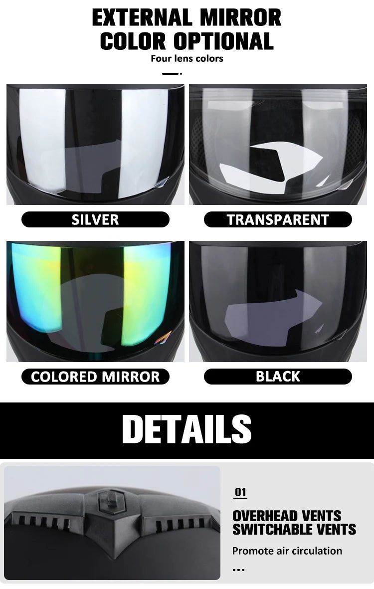 New Modular Motorcycle helmet full face racing with Double sun visor Women man flip up helmet Double lens DOT