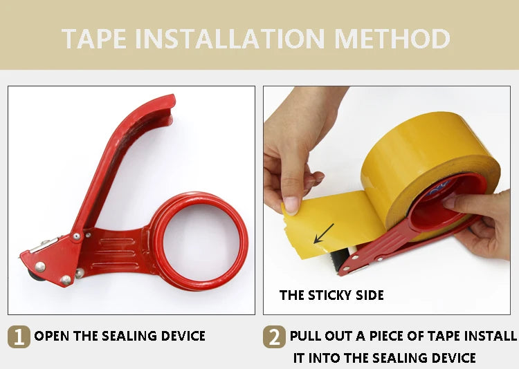 Creative Paper Box Tape Holder Transparent Tape Cutter Metal Sealing Device 6cm Thick Iron Manual Tool Sealing Packaging Machine