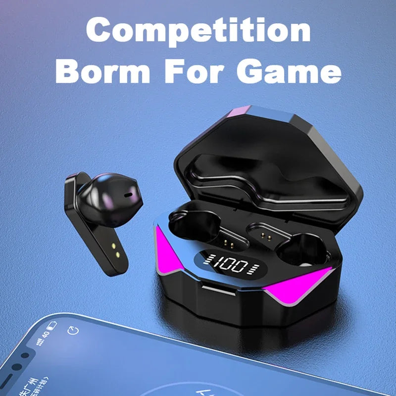 X15 Pro TWS Wireless Bluetooth Headset LED Display Gamer Earbuds with Mic Headphones Noise Cancelling Bluetooth Earphones