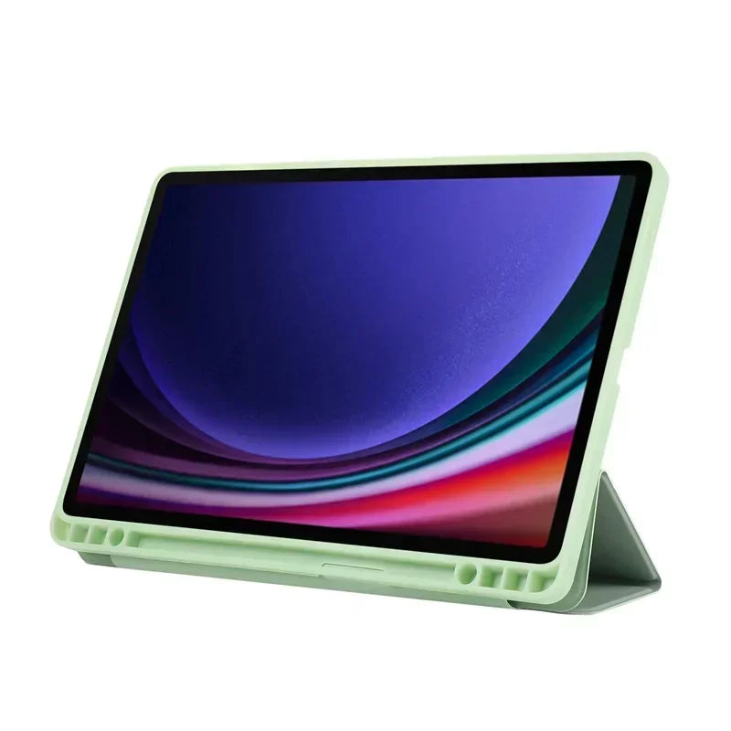 Funda For Samsung Galaxy Tab S9 FE Case 10.9" PU Leather TPU Back Stand Tablet For Galaxy Tab S9 Fe Plus S9 Case with Pen Holder