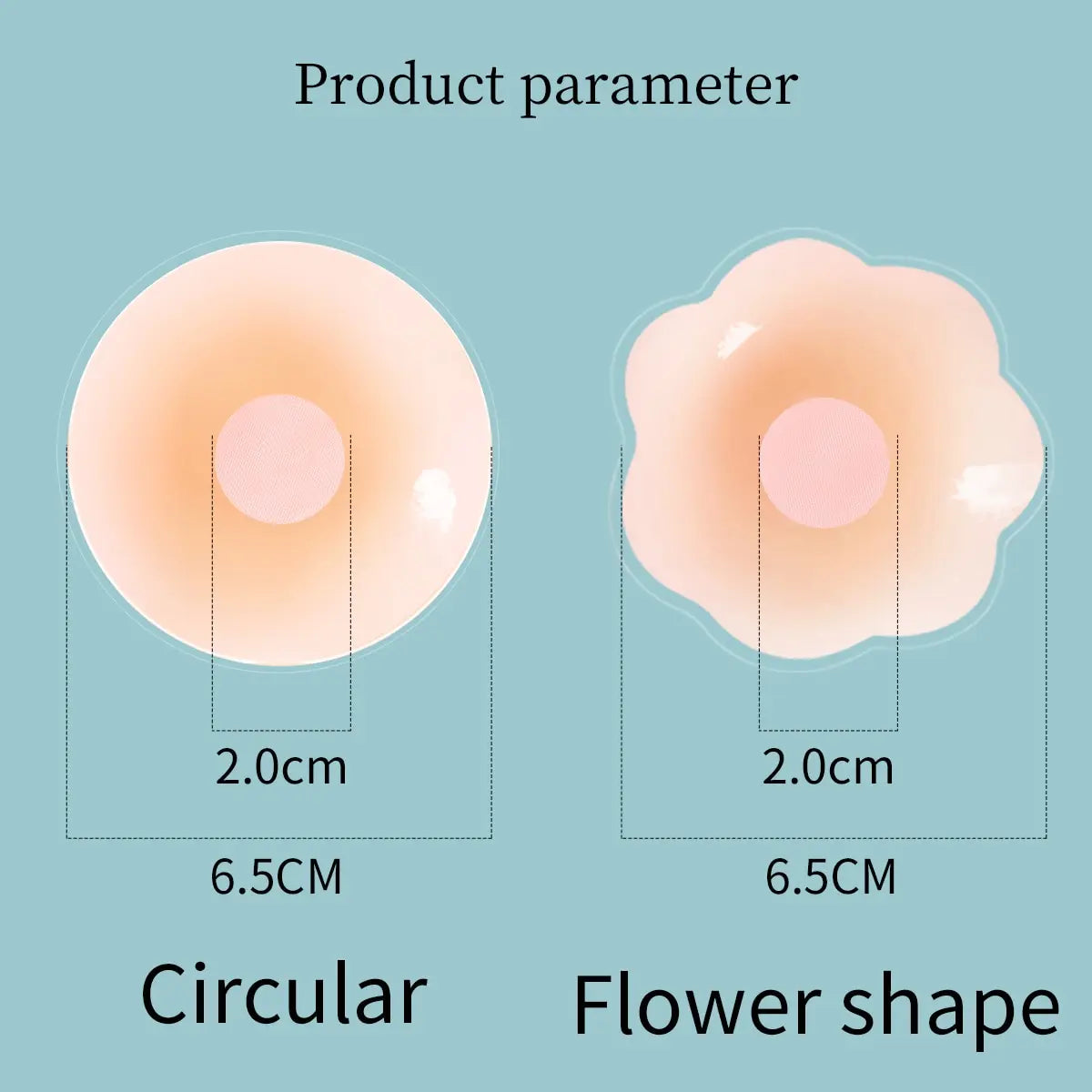 4 Pairs of Anti Glare Underwear Silicone Latex Breast Patches, Sexy and Breathable Invisible Breast Care, Travel Box Packaging