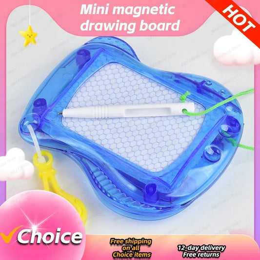 Mini Magnetic Drawing Board for Kids Backpack Keychain Clip Drawing Boards Erasable Doodle Sketch and Writing Pad