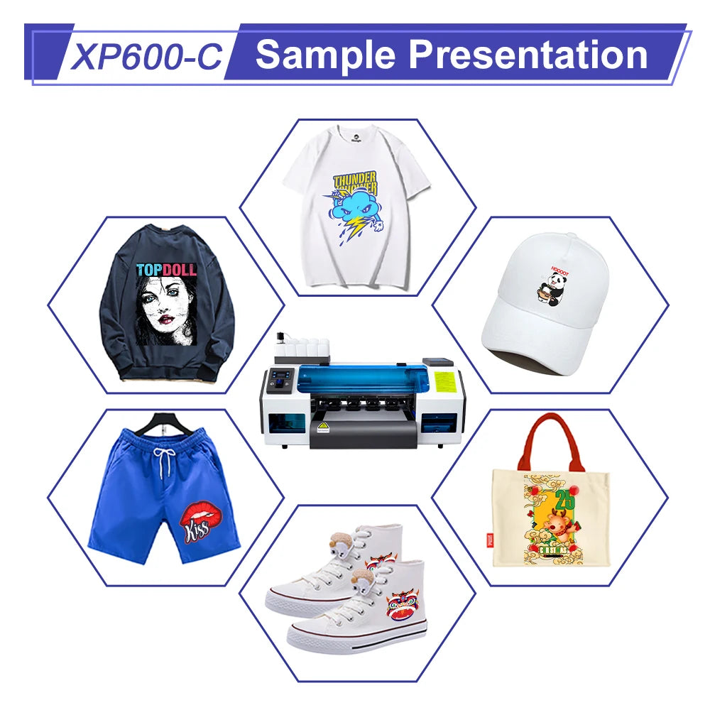 A3 XP600 DTF Impresora Directly Transfer Film Printer XP600 DTF T-shirt Printing Machine with White Ink Circulate DTF Printer A3