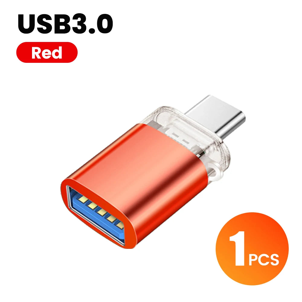 Mini OTG Type C to USB Adapter 3.0 USB C Male To USB A Female Data Connector For iphone 15 16 Xiaomi Samsung Huawei PC Laptop